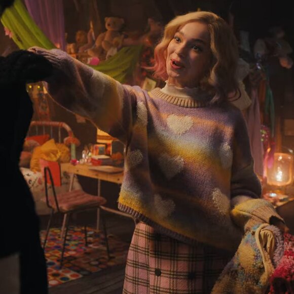 Stradivarius Heart Detail Pattern Rainbow Sweater ASO Enid Sinclair - Picture 8 of 8